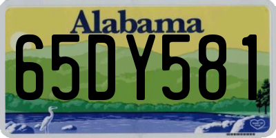 AL license plate 65DY581