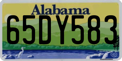 AL license plate 65DY583