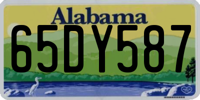 AL license plate 65DY587