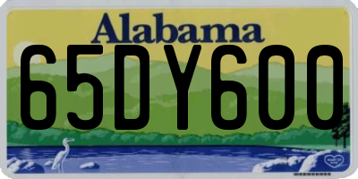 AL license plate 65DY600