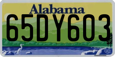 AL license plate 65DY603