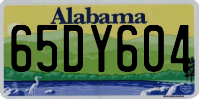 AL license plate 65DY604