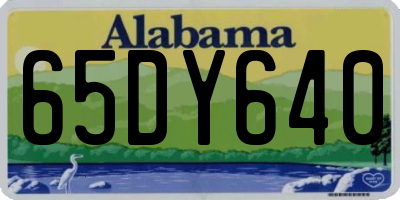 AL license plate 65DY640