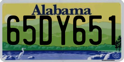 AL license plate 65DY651