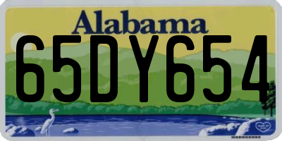 AL license plate 65DY654