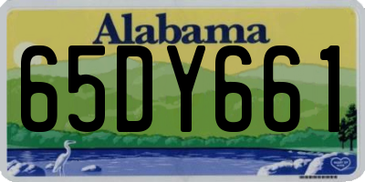 AL license plate 65DY661