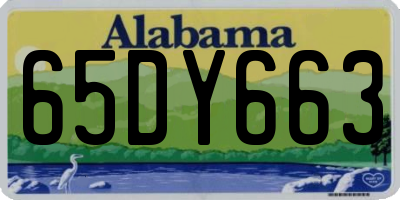 AL license plate 65DY663