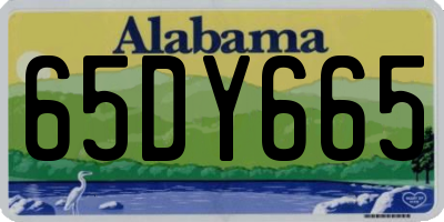 AL license plate 65DY665