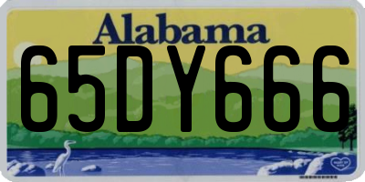 AL license plate 65DY666