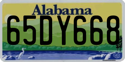 AL license plate 65DY668