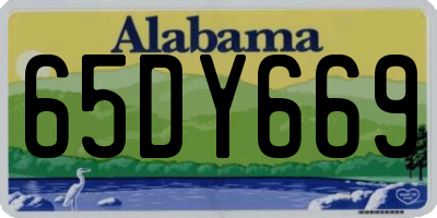 AL license plate 65DY669