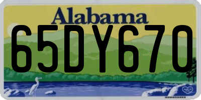 AL license plate 65DY670