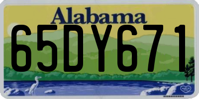 AL license plate 65DY671