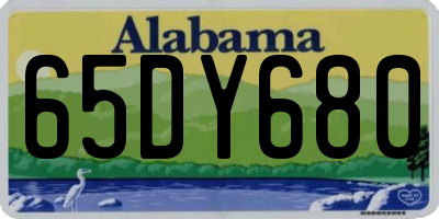 AL license plate 65DY680