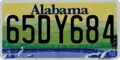 AL license plate 65DY684