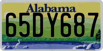 AL license plate 65DY687