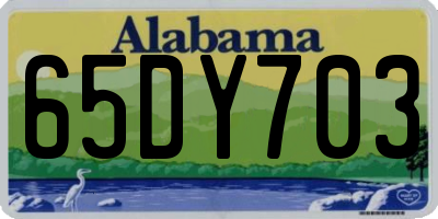 AL license plate 65DY703