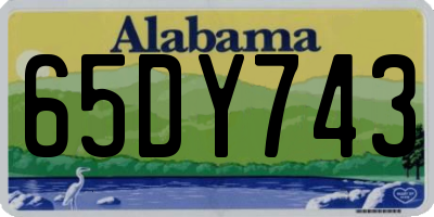 AL license plate 65DY743