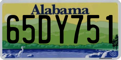 AL license plate 65DY751
