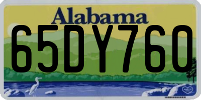 AL license plate 65DY760