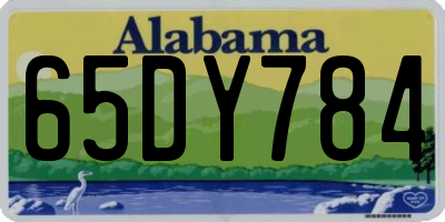 AL license plate 65DY784