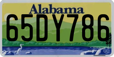 AL license plate 65DY786