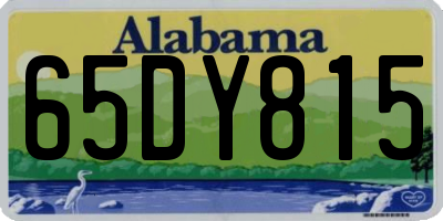 AL license plate 65DY815