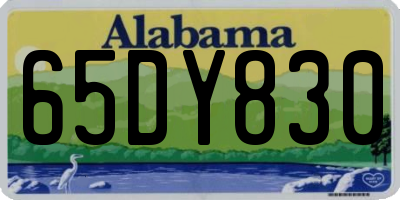 AL license plate 65DY830