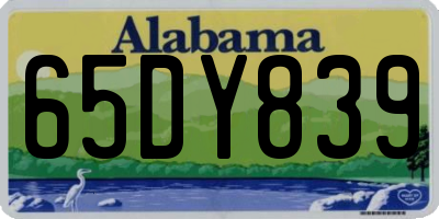 AL license plate 65DY839
