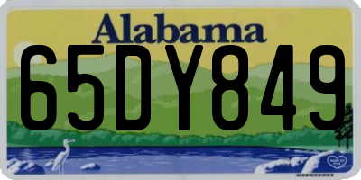 AL license plate 65DY849