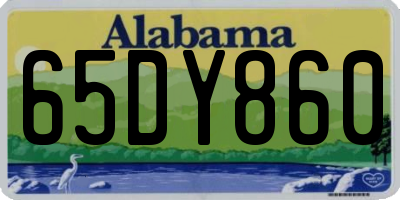 AL license plate 65DY860