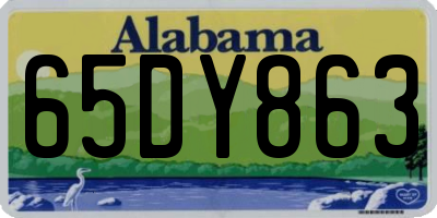 AL license plate 65DY863
