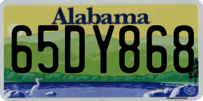 AL license plate 65DY868