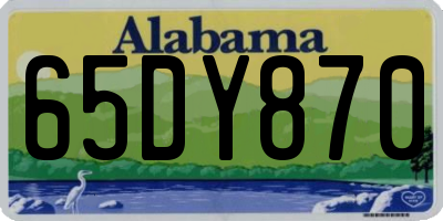 AL license plate 65DY870