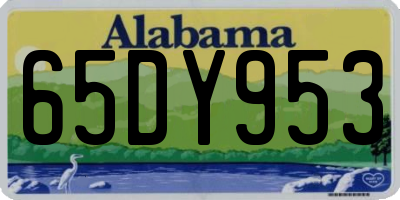 AL license plate 65DY953