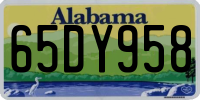 AL license plate 65DY958