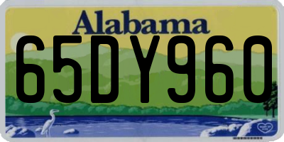 AL license plate 65DY960