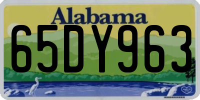 AL license plate 65DY963