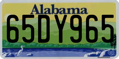 AL license plate 65DY965