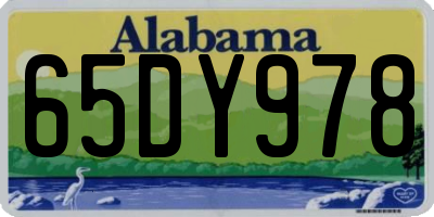 AL license plate 65DY978