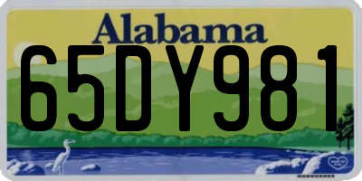 AL license plate 65DY981