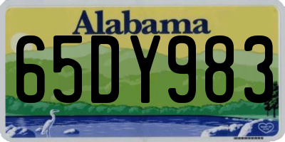 AL license plate 65DY983