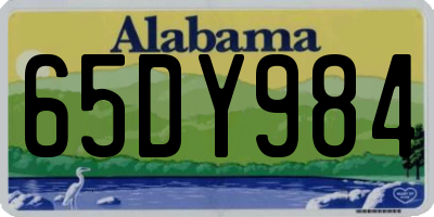 AL license plate 65DY984