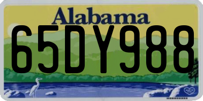 AL license plate 65DY988