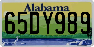 AL license plate 65DY989
