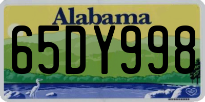 AL license plate 65DY998