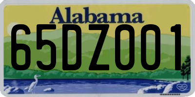 AL license plate 65DZ001
