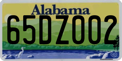AL license plate 65DZ002
