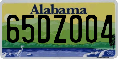 AL license plate 65DZ004