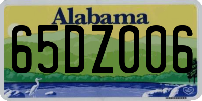 AL license plate 65DZ006